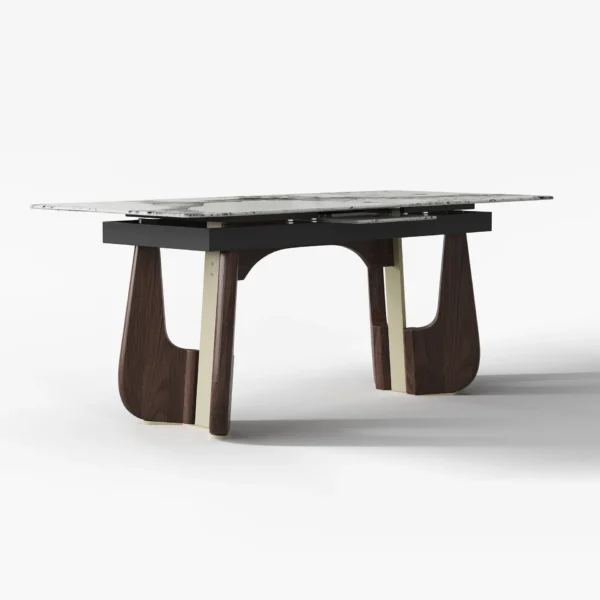 Rectangle Extendable Dining Table Sintered Stone Top for 6-8 People - Image 10