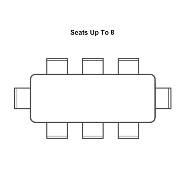 Contemporary Rectangle Dining Table in Gold for 8 Seaters with Stone Top - Image 10
