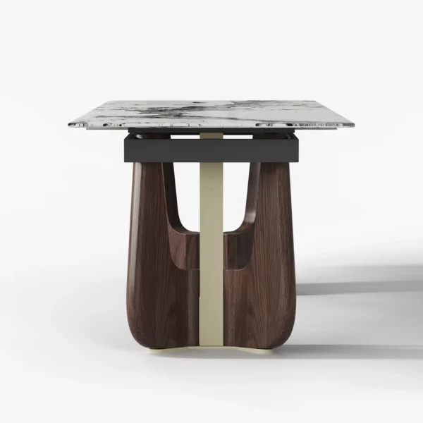 Rectangle Extendable Dining Table Sintered Stone Top for 6-8 People - Image 11