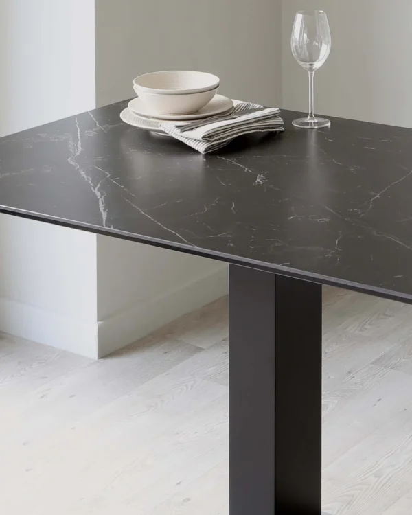 Mia Black Ceramic 6 Seater Dining Table - Image 10