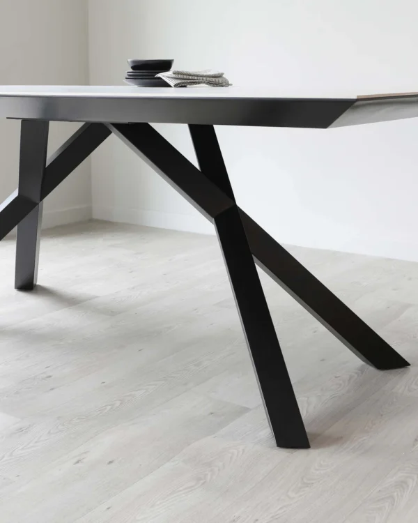 Atlanta White Marbled Ceramic 8 Seater Dining Table - Image 11