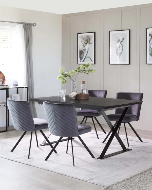 Nala Dark Washed Oak Extending 6 To 8 Seater Dining Table - Image 13