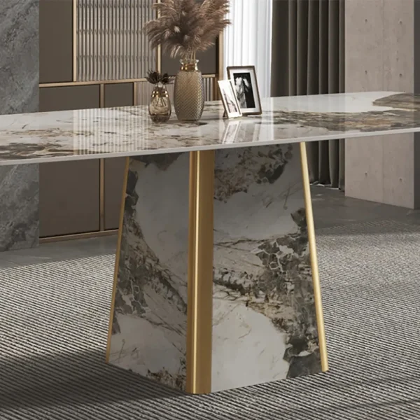 Rectangle Contemporary Sintered Stone Dining Table for 8 Seaters - Image 3