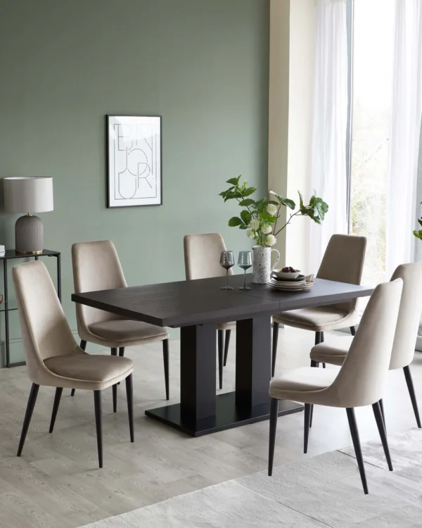 Morgan 6 to 8 Seat Extending Dark Oak Dining Table - Image 2