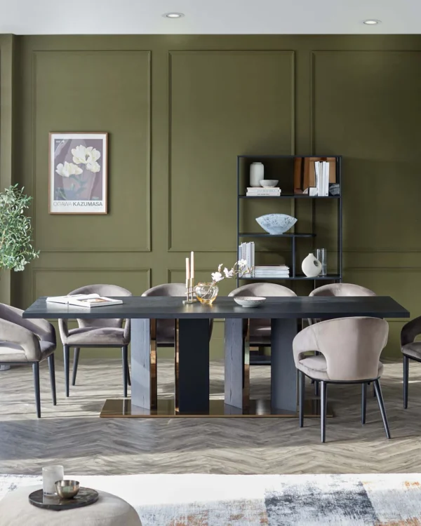 Holland black ash 10 seater dining table - Image 2