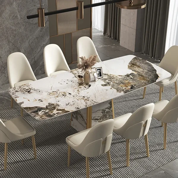 Rectangle Contemporary Sintered Stone Dining Table for 8 Seaters