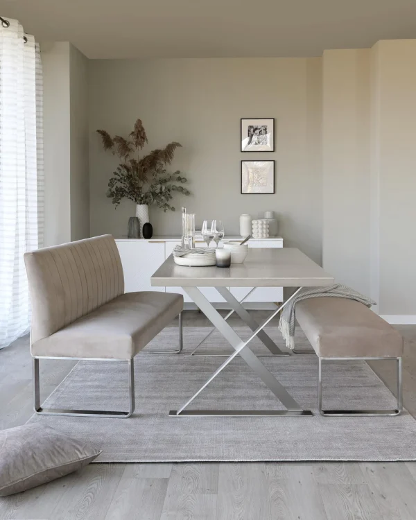 Nala Grey Oak 6 Seater Dining Table - Image 3