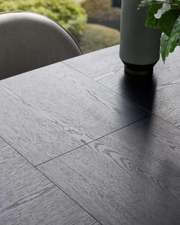 Clover Black Ash Extending 6 to 8 Seater Dining Table - Image 4