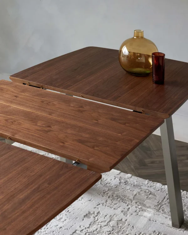Assi Walnut Extending 6 To 8 Seater Dining Table - Image 4