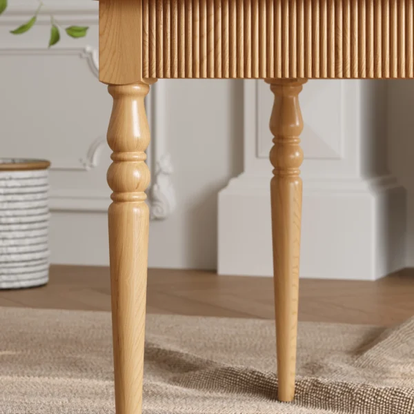 Extendable Wood Dining Table Mid Century Modern - Image 5