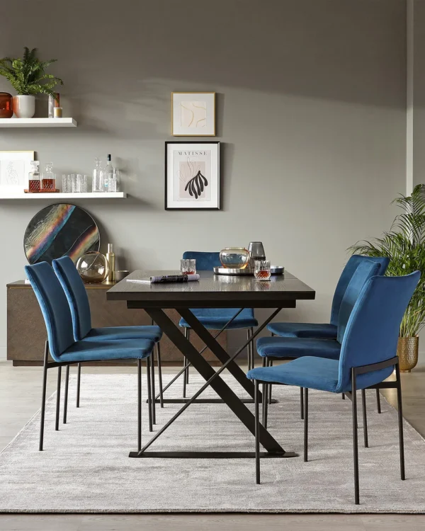 Nala Dark Washed Oak Extending 6 To 8 Seater Dining Table - Image 5