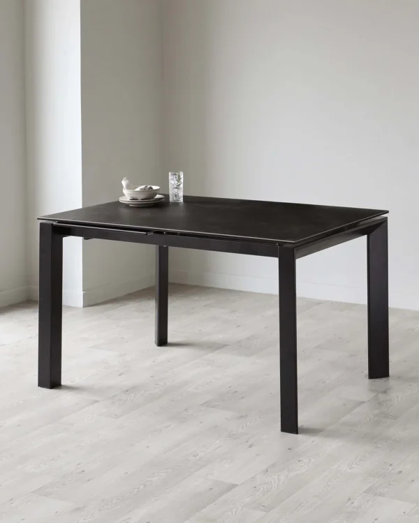 Louis Dark Grey Ceramic Extending 6 To 8 Seater Dining Table - Image 5