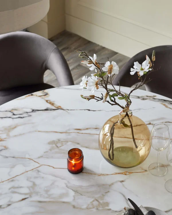 Austin natural ceramic 6 seater dining table - Image 5