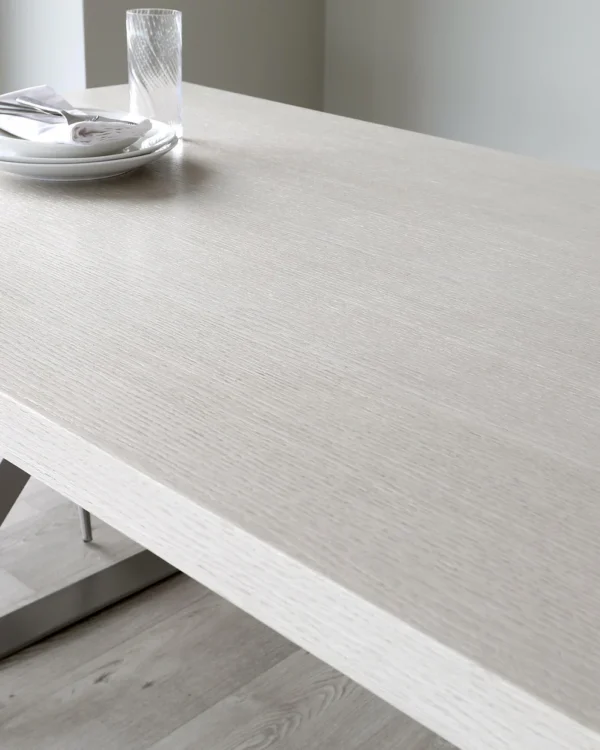 Nala Grey Oak 6 Seater Dining Table - Image 6