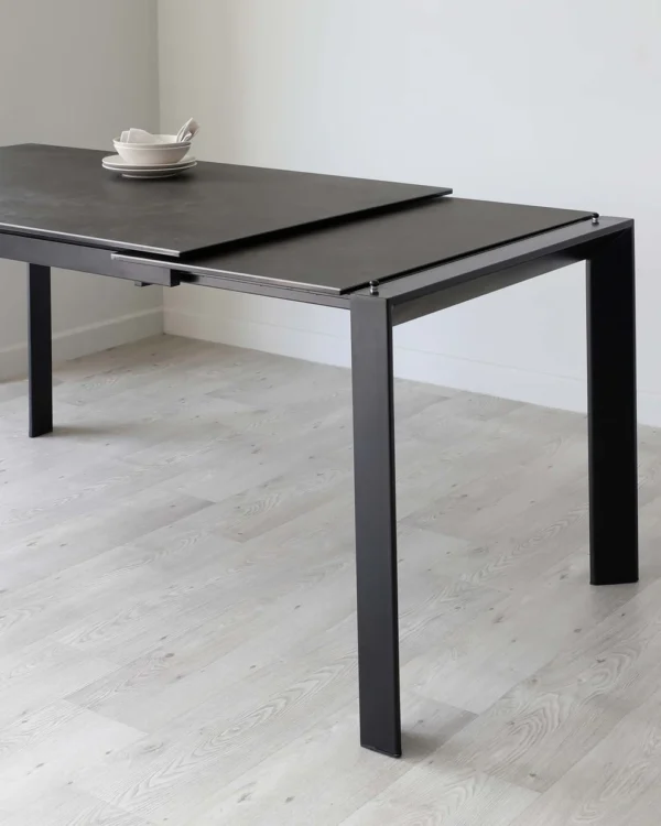 Louis Dark Grey Ceramic Extending 6 To 8 Seater Dining Table - Image 6