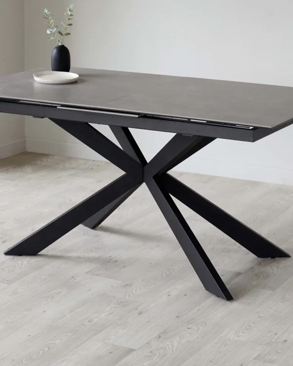 Hayden Light Grey Ceramic Extending 6 to 8 Seater Dining Table - Image 6