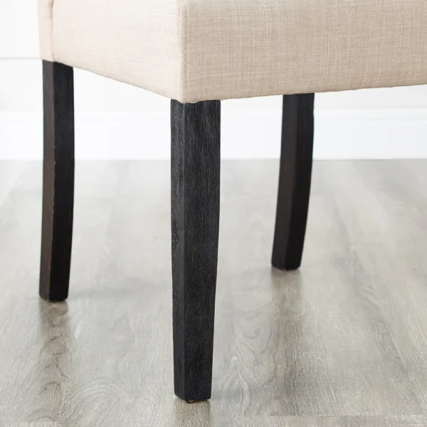 Roundhill Furniture Leviton. Dark-wash Wood Dining Set Turned Legs - Image 6