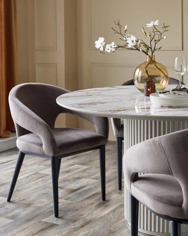 Austin natural ceramic 6 seater dining table - Image 6