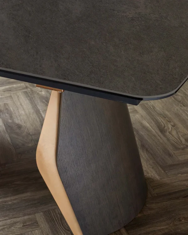 Collodi Dark Grey Ceramic Extending 8 to 10 Seater Dining Table - Image 6