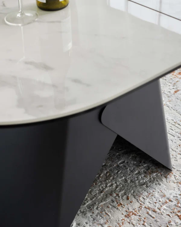 Corso White Ceramic Extending 4 to 6 Seater Dining Table - Image 6