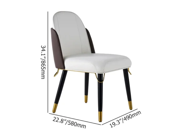 Modern Rectangle Sintered Stone Dining Table with 8 Chairs in Gold - Image 7