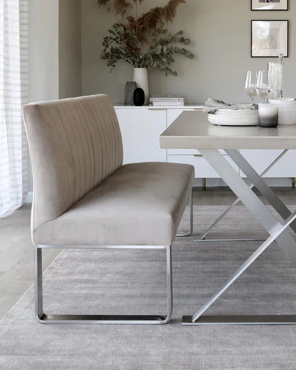 Nala Grey Oak 6 Seater Dining Table - Image 7