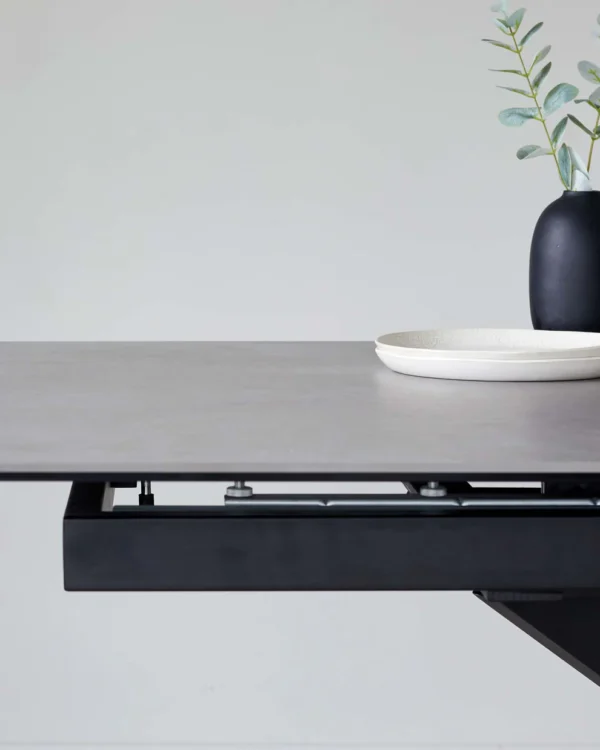 Hayden Light Grey Ceramic Extending 6 to 8 Seater Dining Table - Image 7