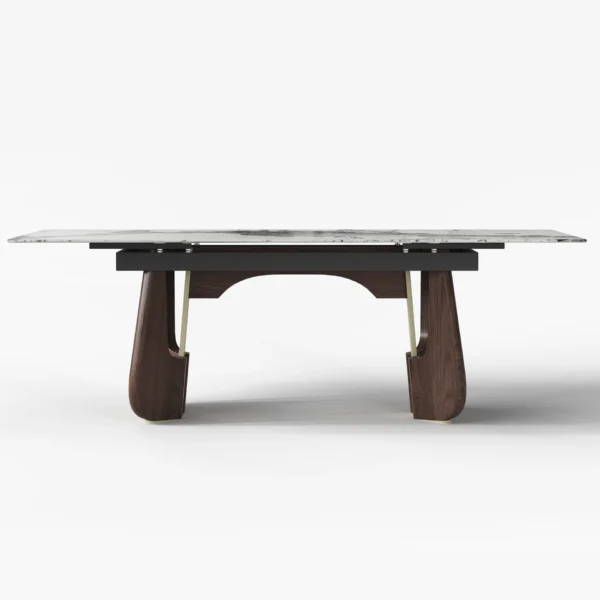 Rectangle Extendable Dining Table Sintered Stone Top for 6-8 People - Image 8