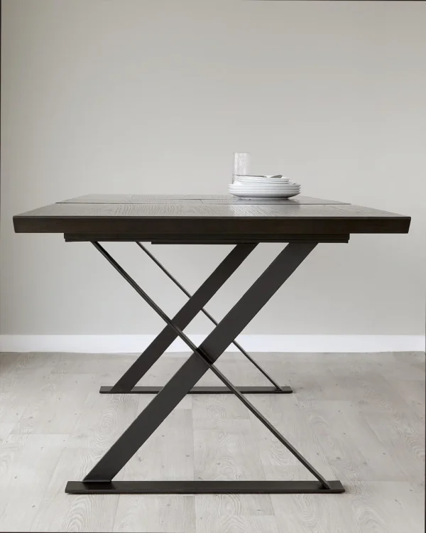 Nala Dark Washed Oak Extending 6 To 8 Seater Dining Table - Image 8