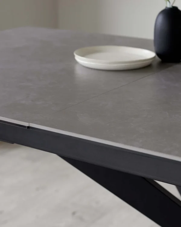 Hayden Light Grey Ceramic Extending 6 to 8 Seater Dining Table - Image 8