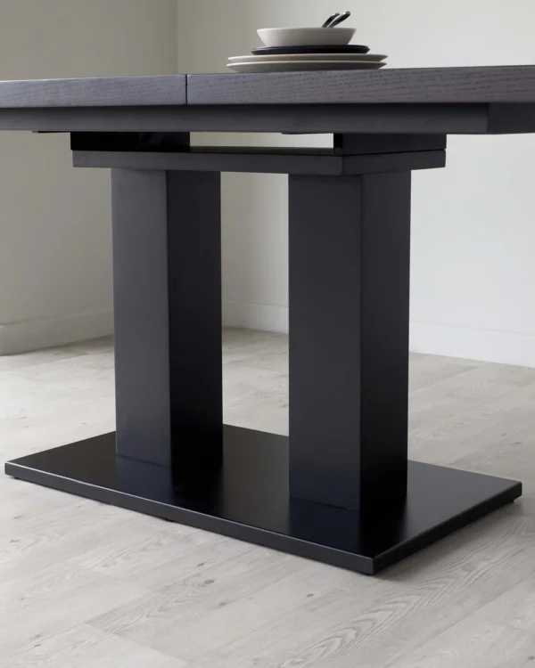 Morgan 6 to 8 Seat Extending Dark Oak Dining Table - Image 8