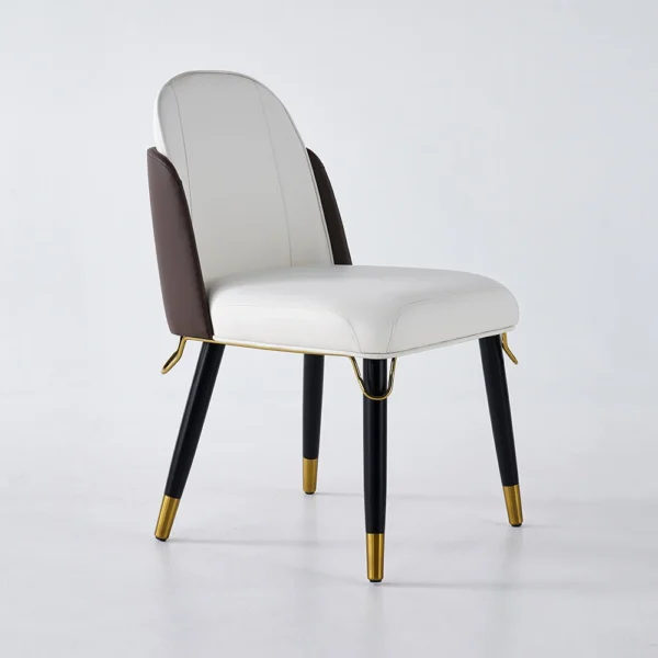 Modern Rectangle Sintered Stone Dining Table with 8 Chairs in Gold - Image 9