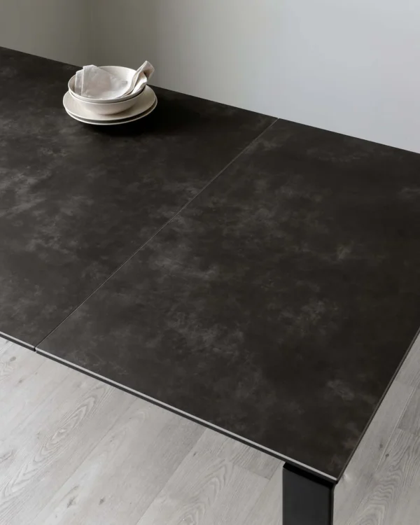 Louis Dark Grey Ceramic Extending 6 To 8 Seater Dining Table - Image 9