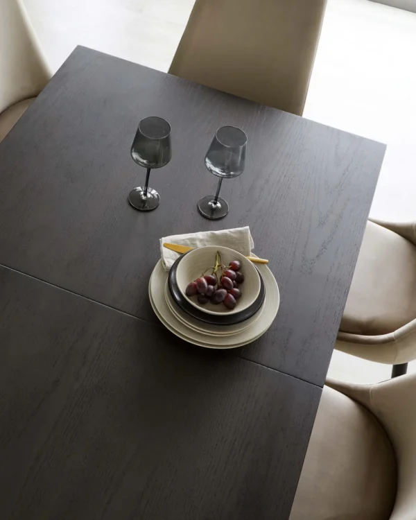 Morgan 6 to 8 Seat Extending Dark Oak Dining Table - Image 9
